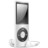 iPod Nano的银牌关闭 iPod Nano silver  off